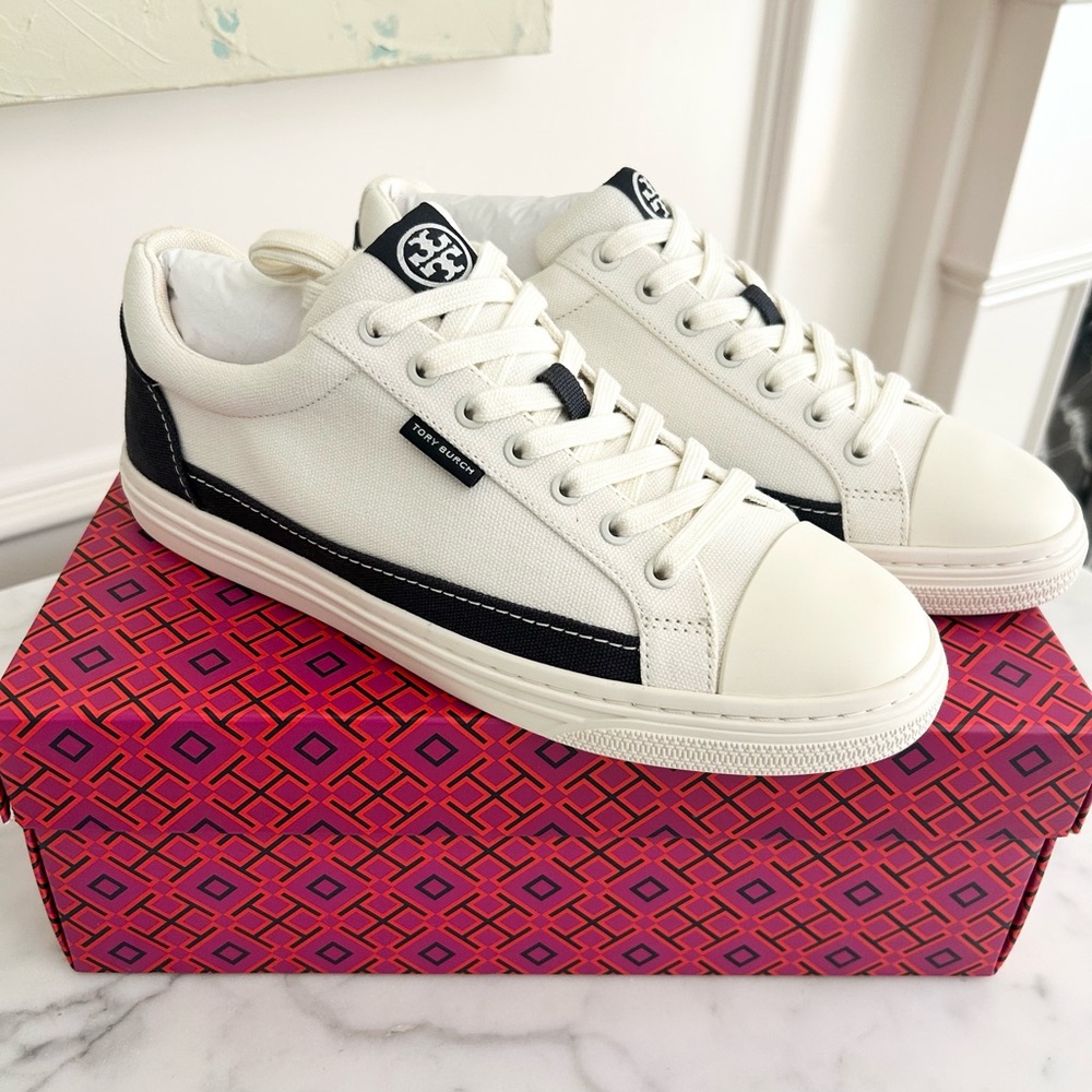 Tory Burch Classic Court Canvas Sneakers Brand New in Box US Women 9.5